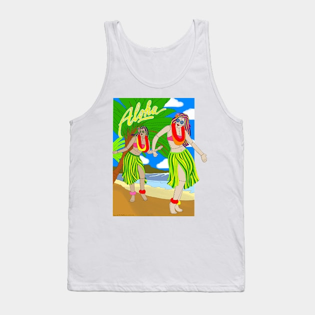 Ragdoll Hawaiian Postcard Tank Top by Sashibala